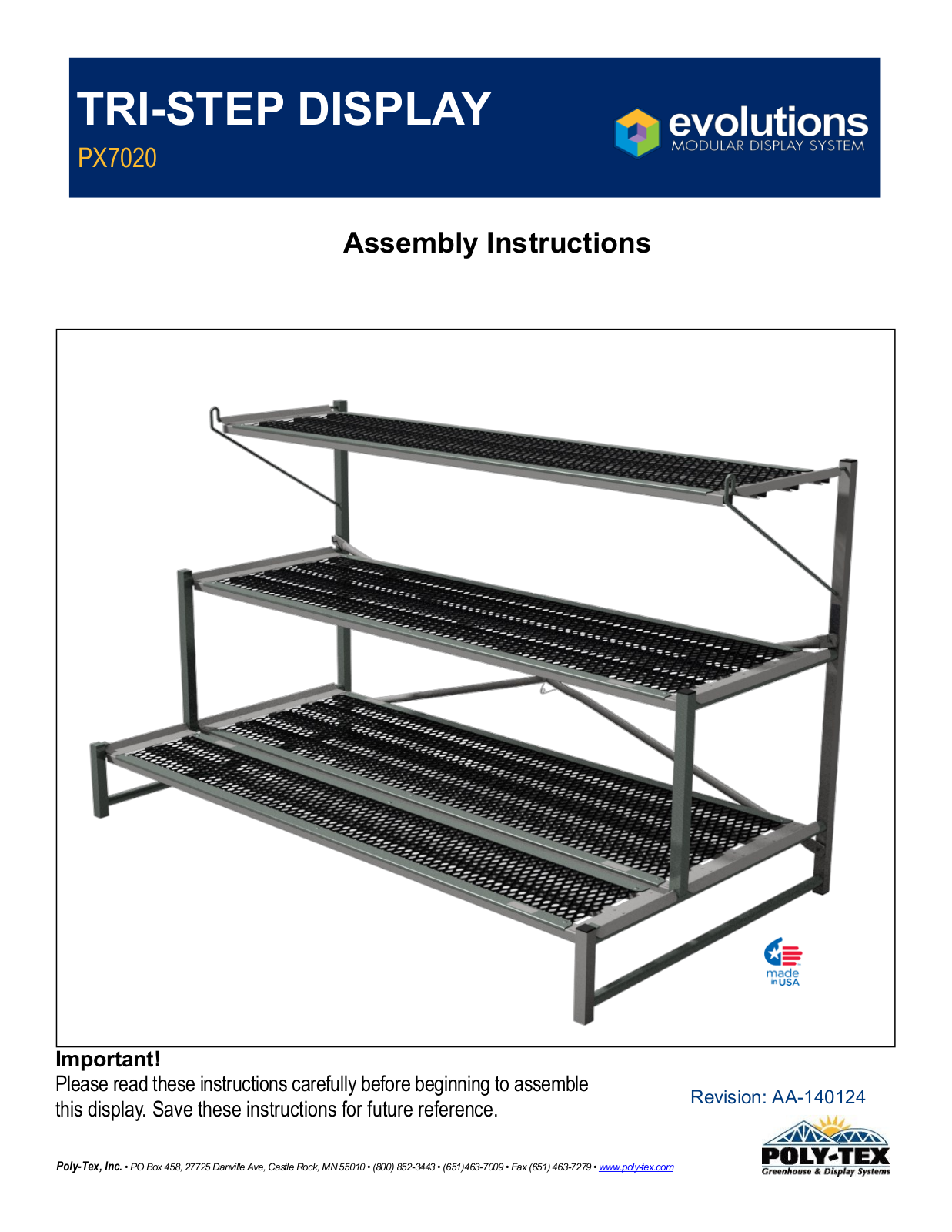 Poly-Tex PX7020 User Manual