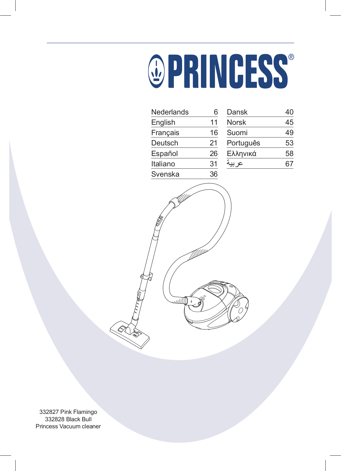 Princess 332827 Pink Flamingo, 332828 Black Bull User Manual