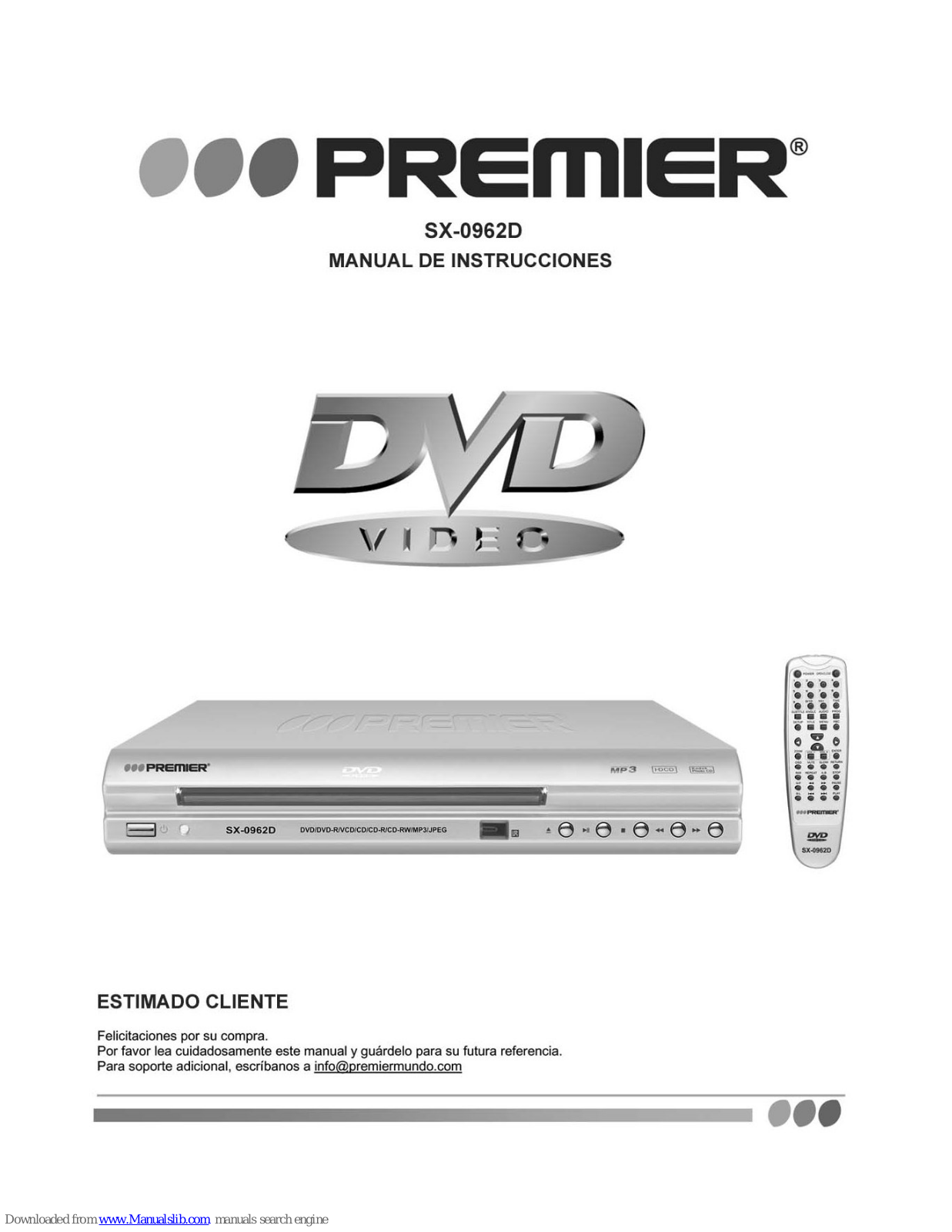 Premier SX-0962D Instruction Manual - ManualMachine.com