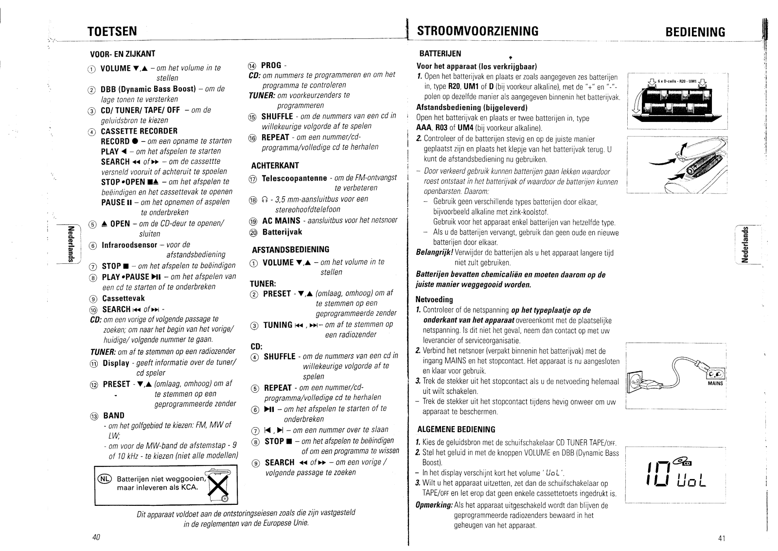 Philips AZ1025/11, AZ1025/05, AZ1025/10, AZ1025/00 User Manual