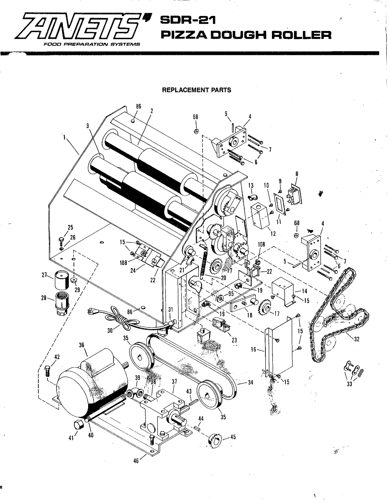 Anets SDR-21 Parts List