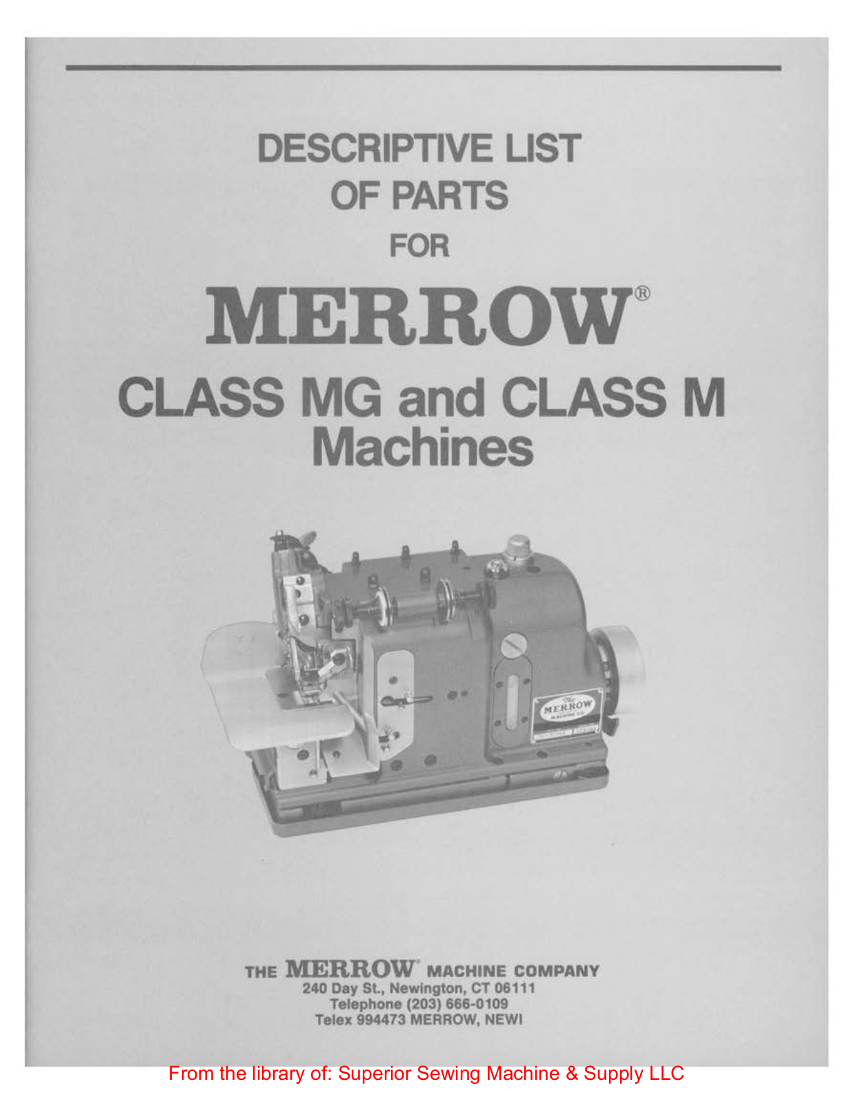 Merrow MG User Manual - ManualMachine.com