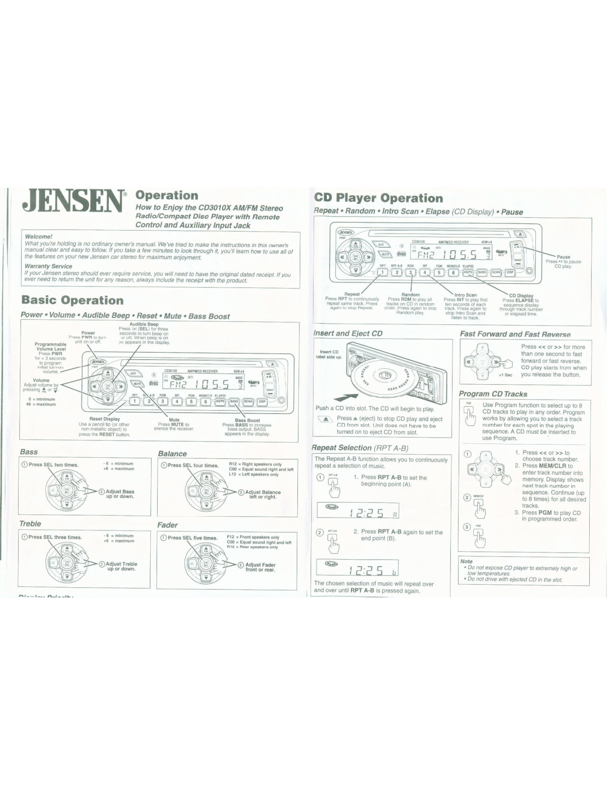 ASA Electronics CD3010X User Manual