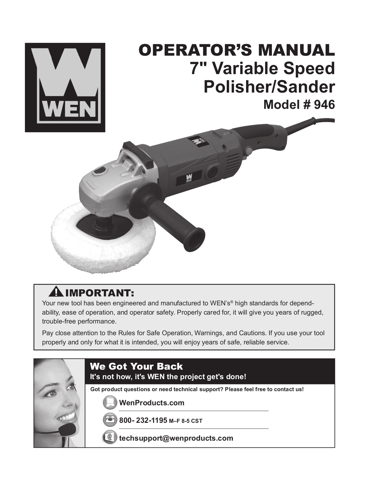 WEN 946 7 User Manual