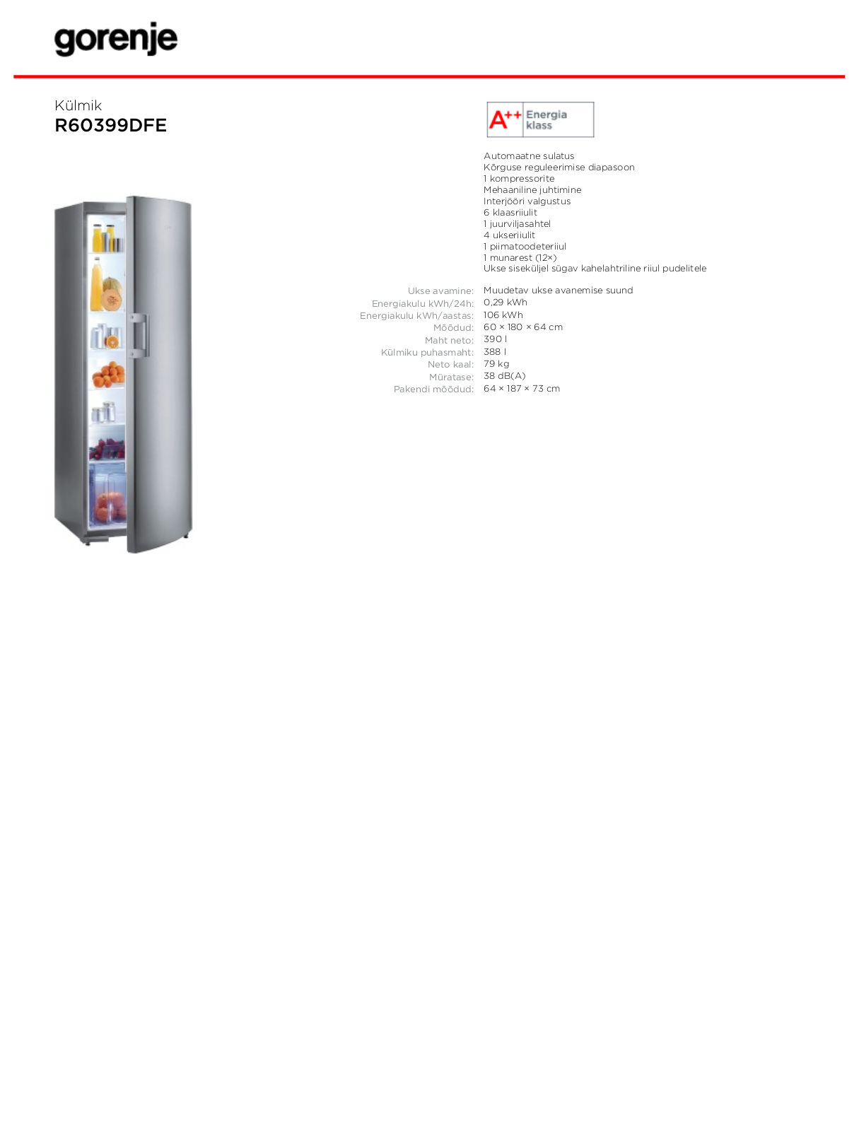 Gorenje R60399DFE BROCHURE