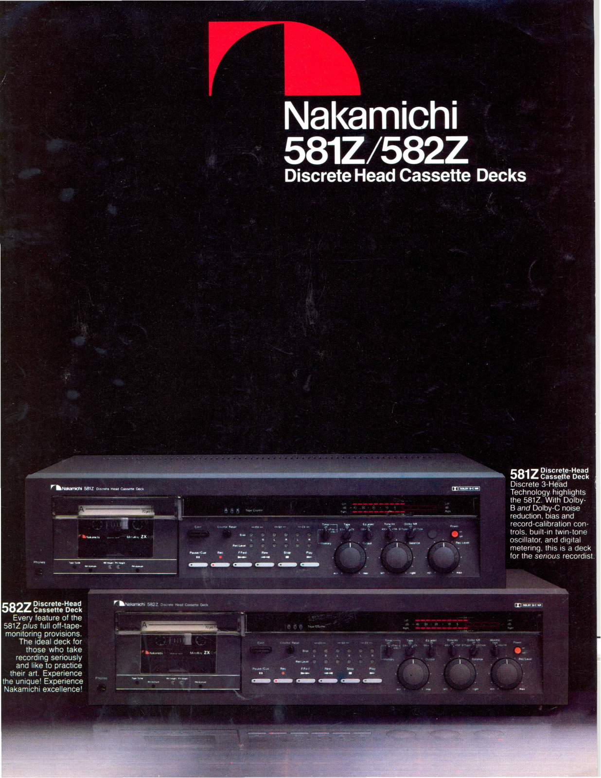 Nakamichi 581-Z, 582-Z Brochure