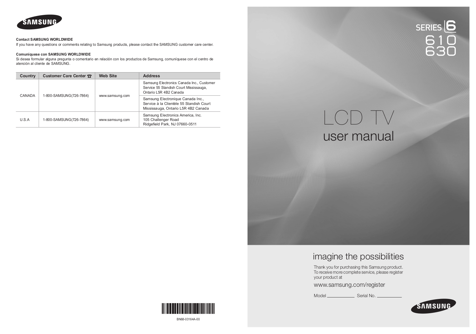 SAMSUNG LN40C610N1F User Manual