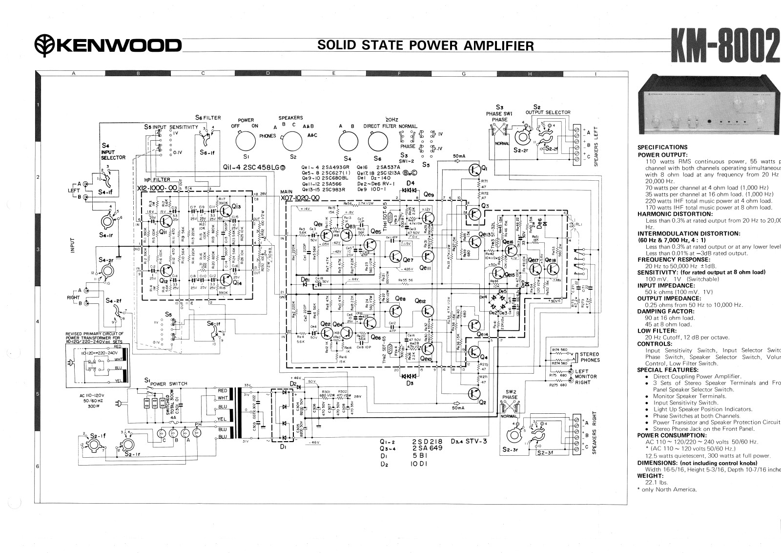 Kenwood KM-8002 Schematic