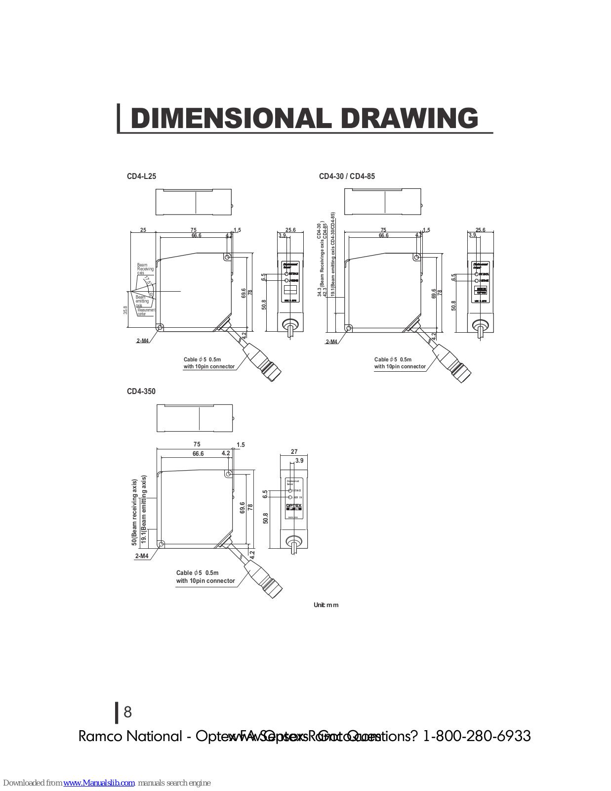 OPTEX FA CD4, CD4-30, CD4-85, CD4-350, CD4-L25 Instruction Manual - ManualMachine.com