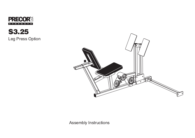 Precor S3.25 User Manual