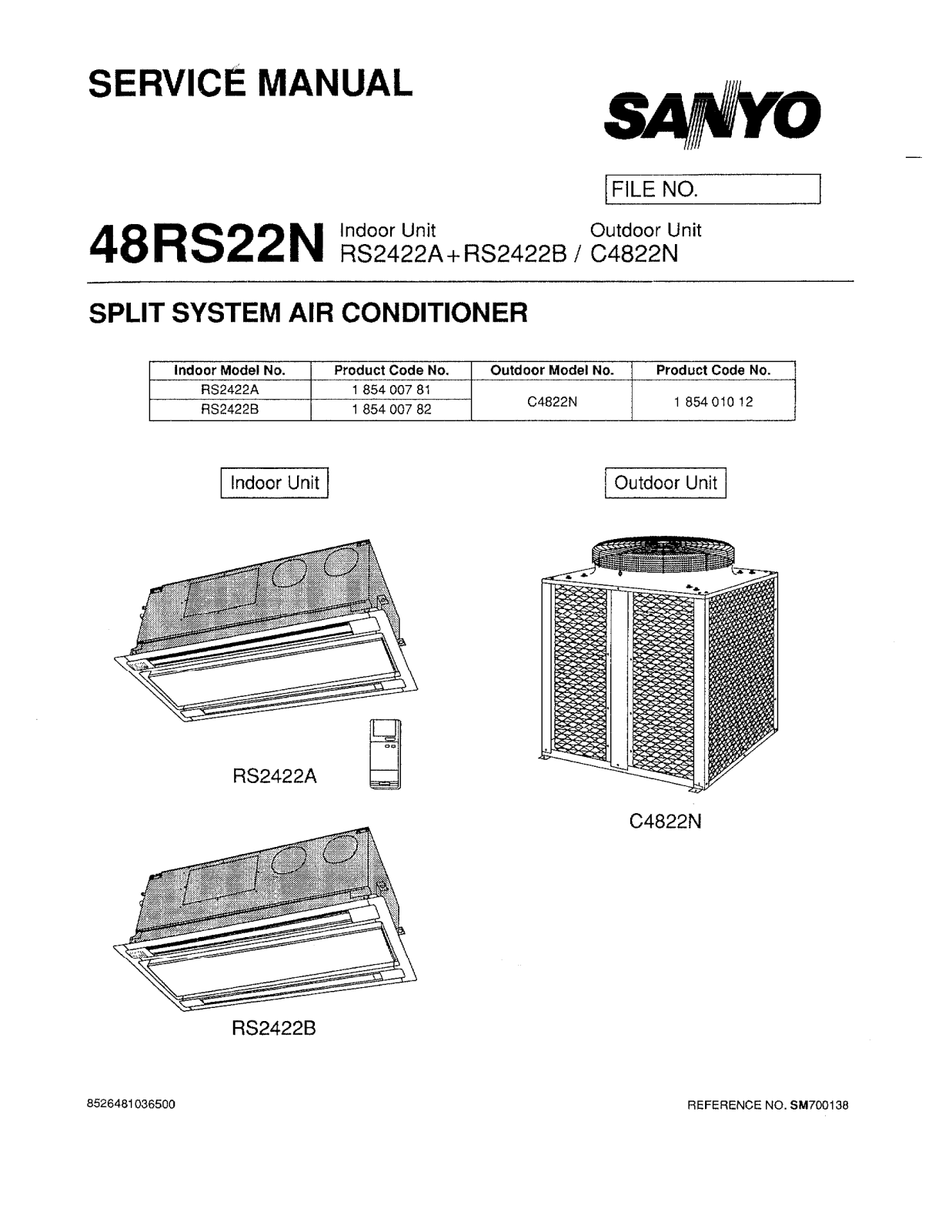 Sanyo 48RS22N User Manual