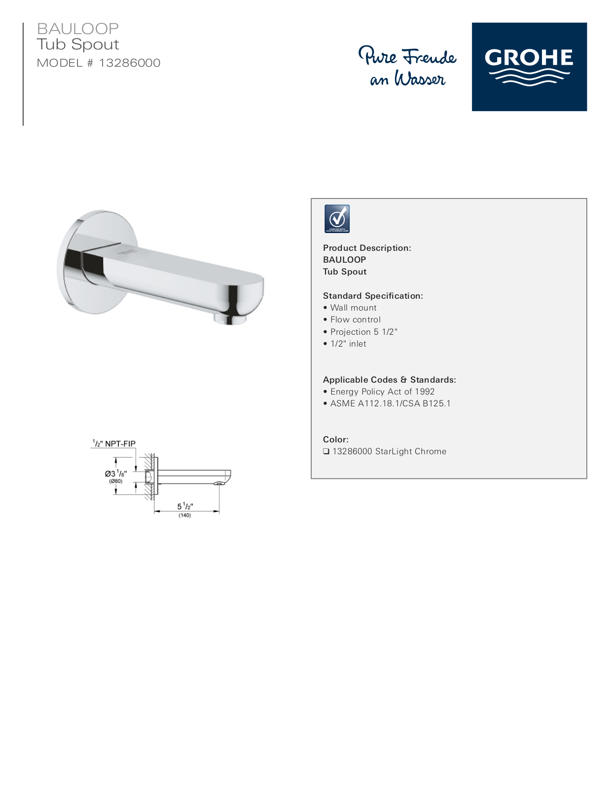GROHE GRH1037 Specification - ManualMachine.com