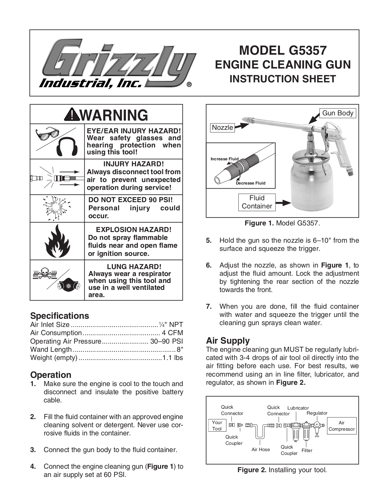 Grizzly G5357 User Manual