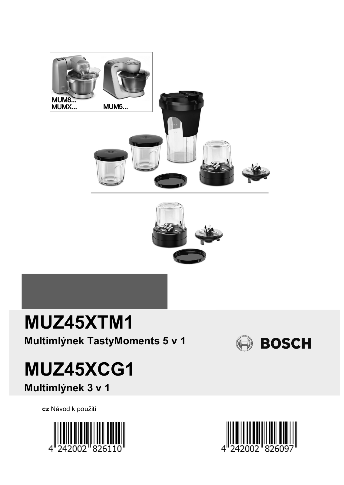 Bosch MUZ45XTM1 User Manual