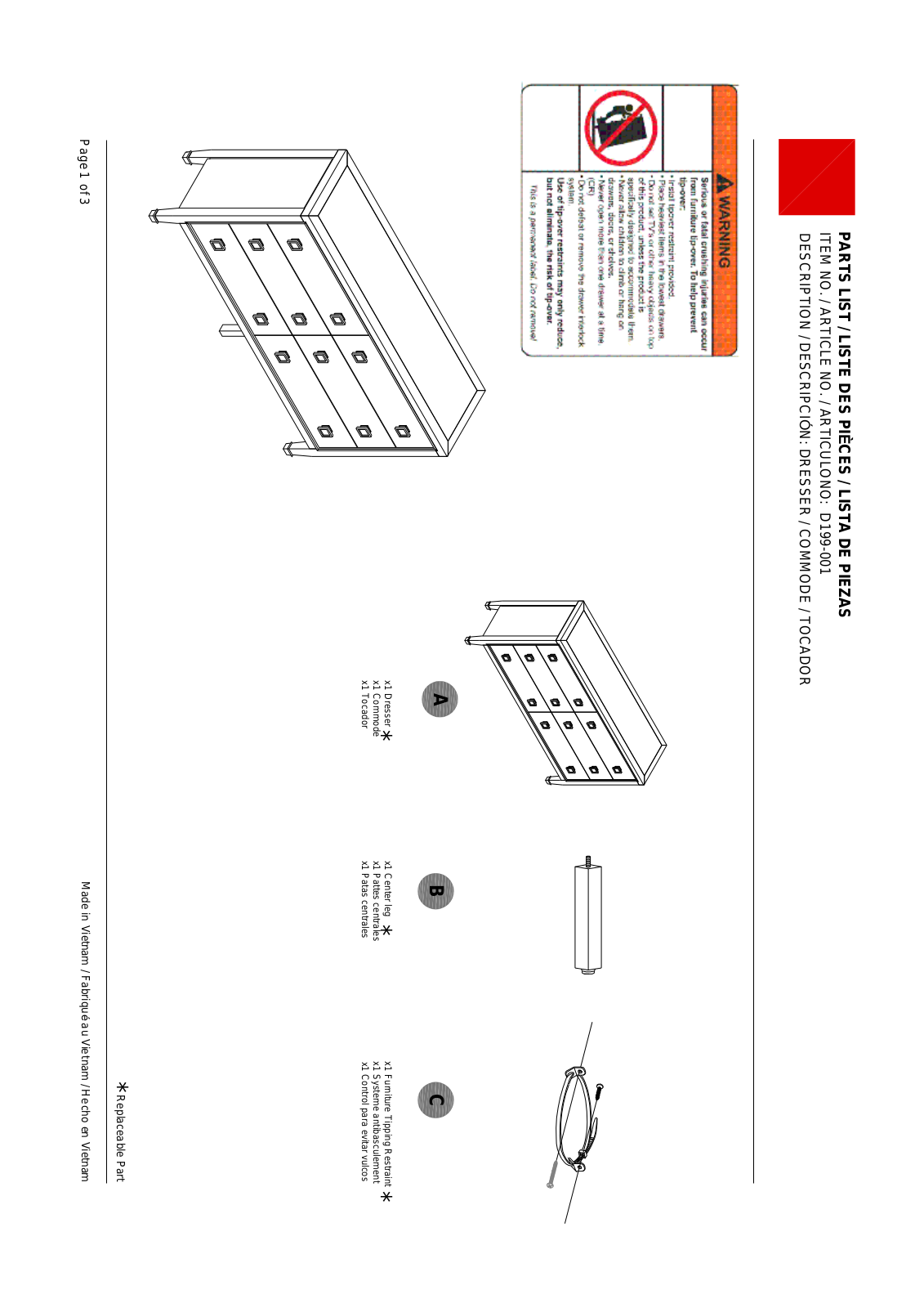 HomeFare D199001 Assembly Guide - ManualMachine.com