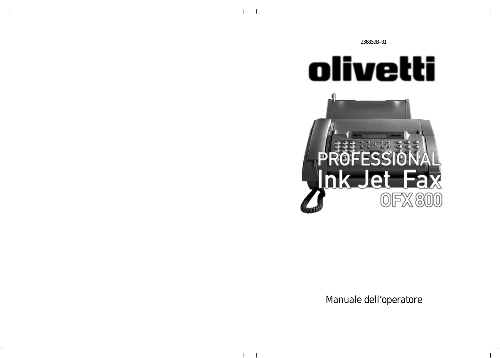 Olivetti OFX 800 User Manual