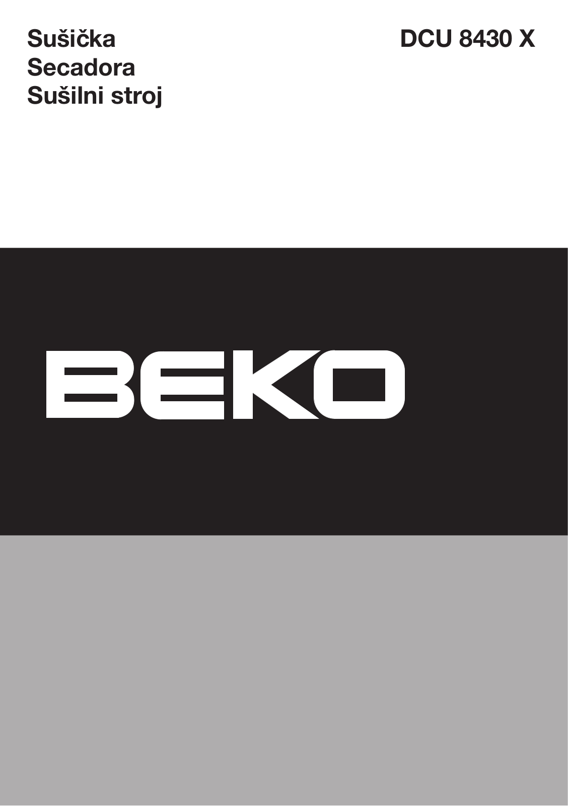 Beko DCU 8430 X User manual