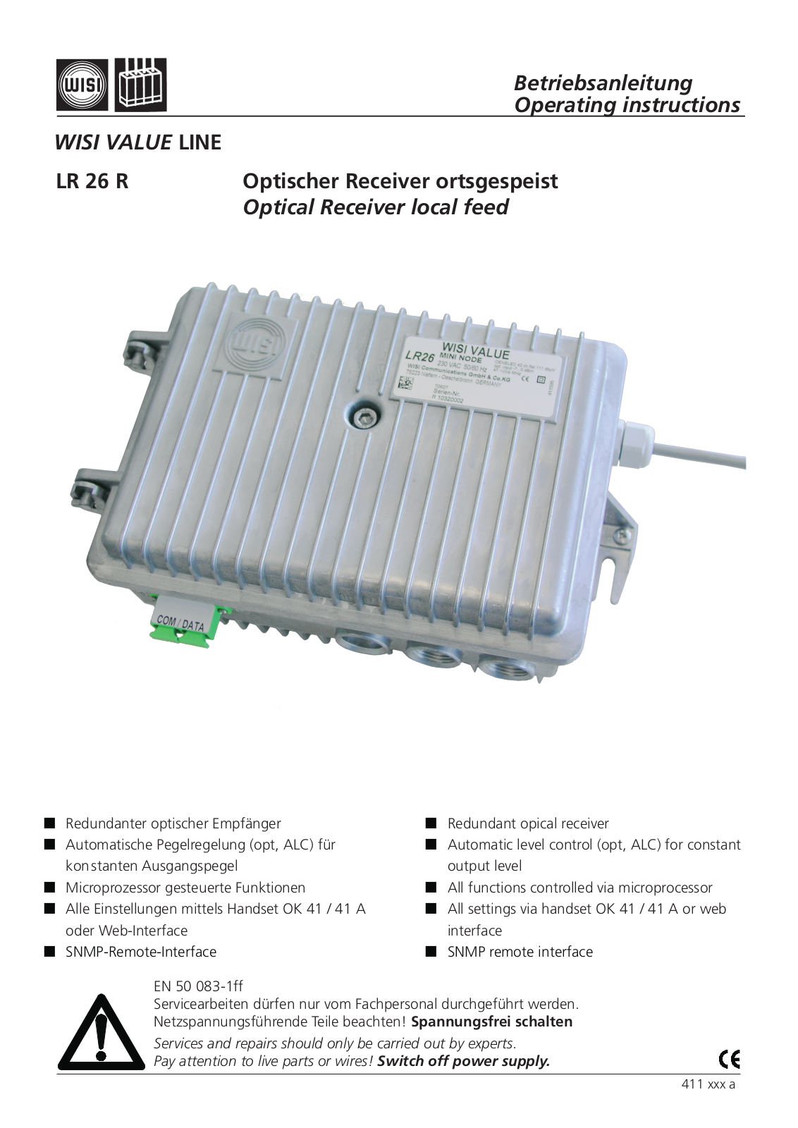 Wisi LR 26 R Operating Instructions - ManualMachine.com