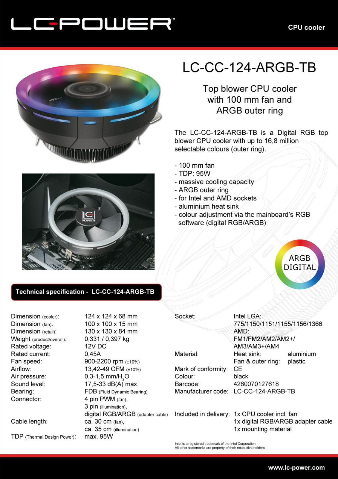 LC-Power LC-CC-124-ARGB-TB User Manual