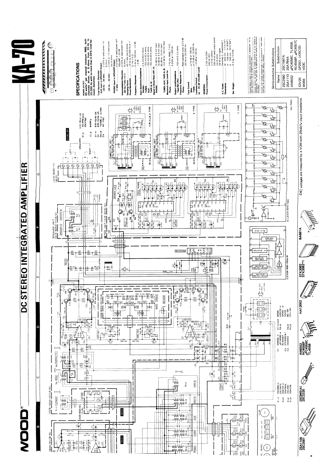 Kenwood KA-70 Schematic