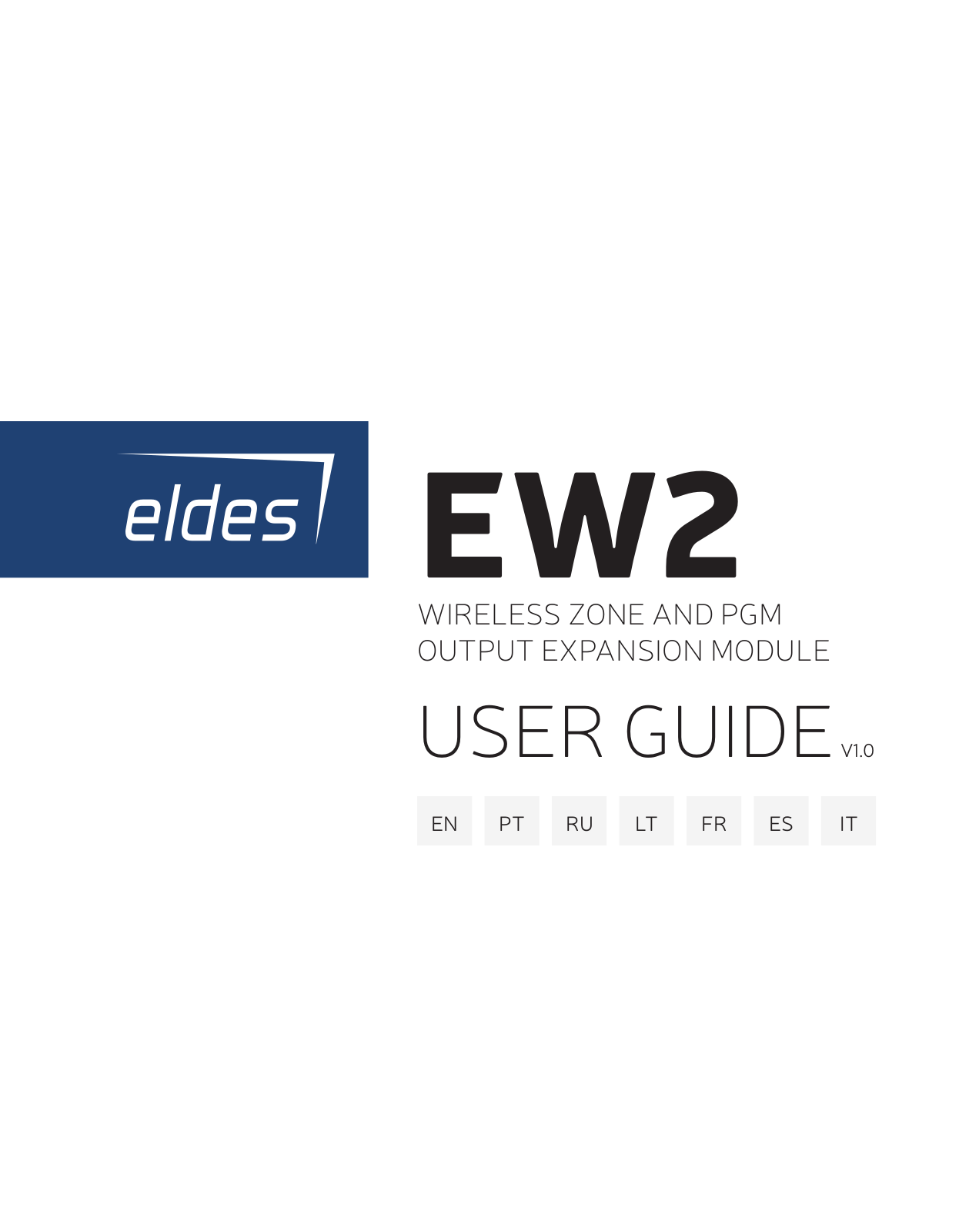 Eldes EW2 User Manual