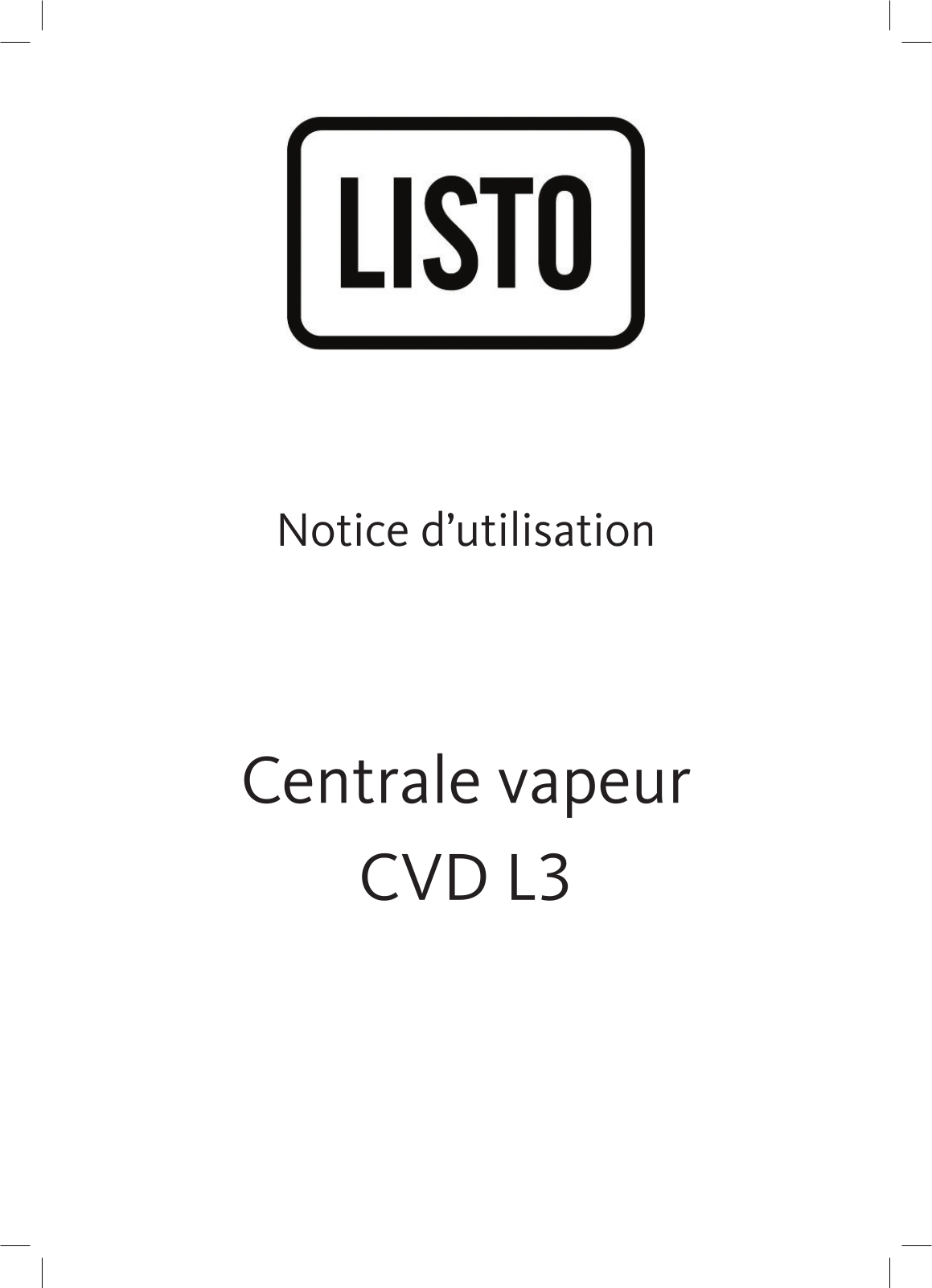 Listo CVD L3 User Manual