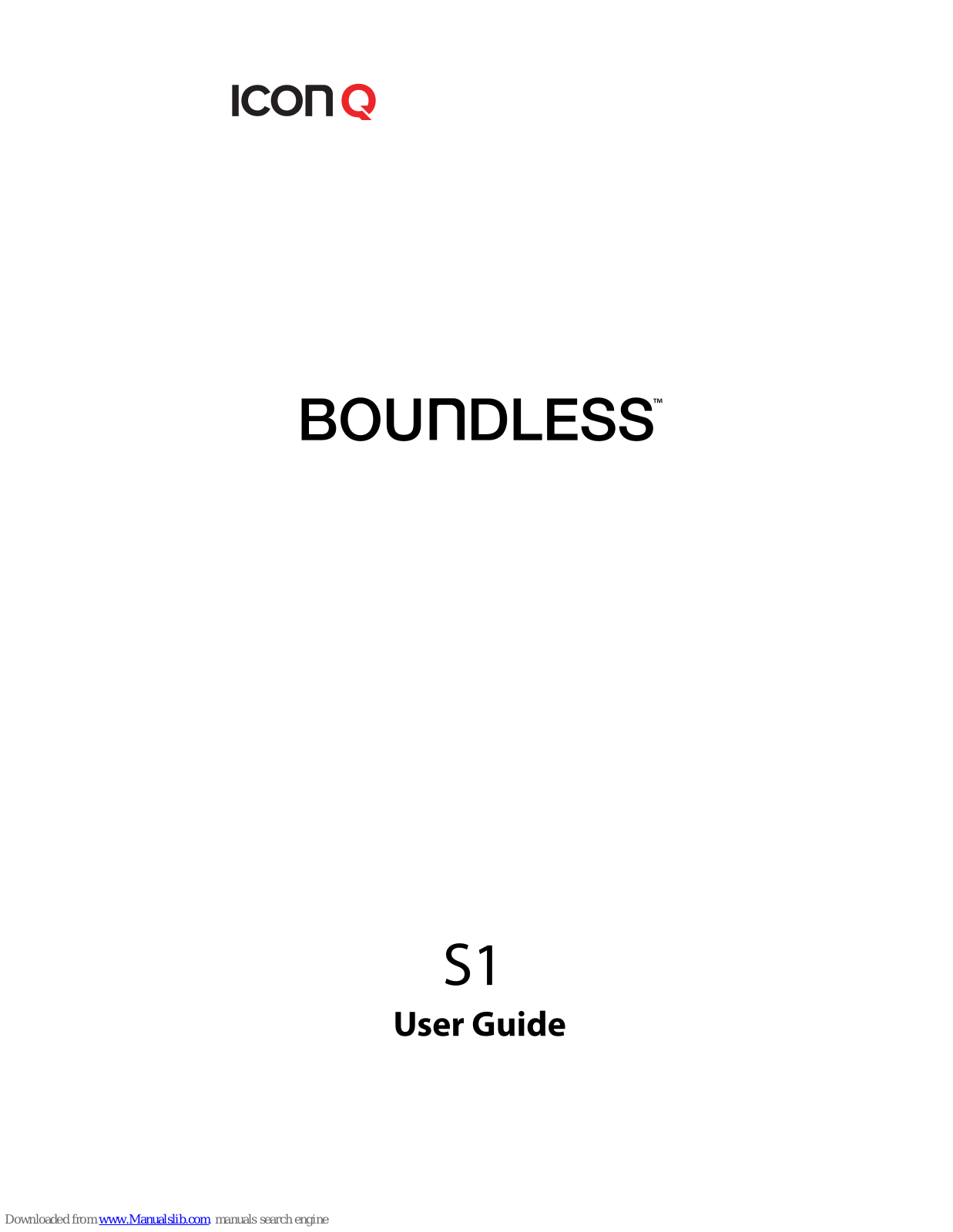 Icon Q Boundless S1 User Manual