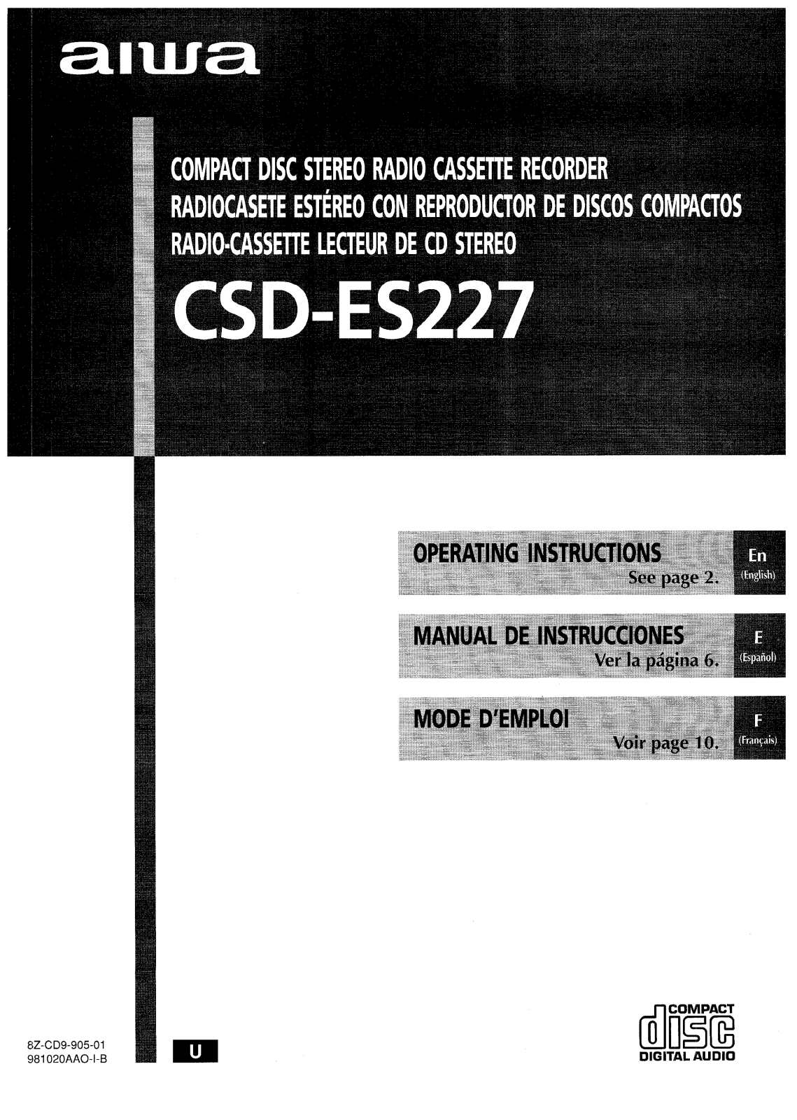 Sony CSDES227 Operating Manual - ManualMachine.com