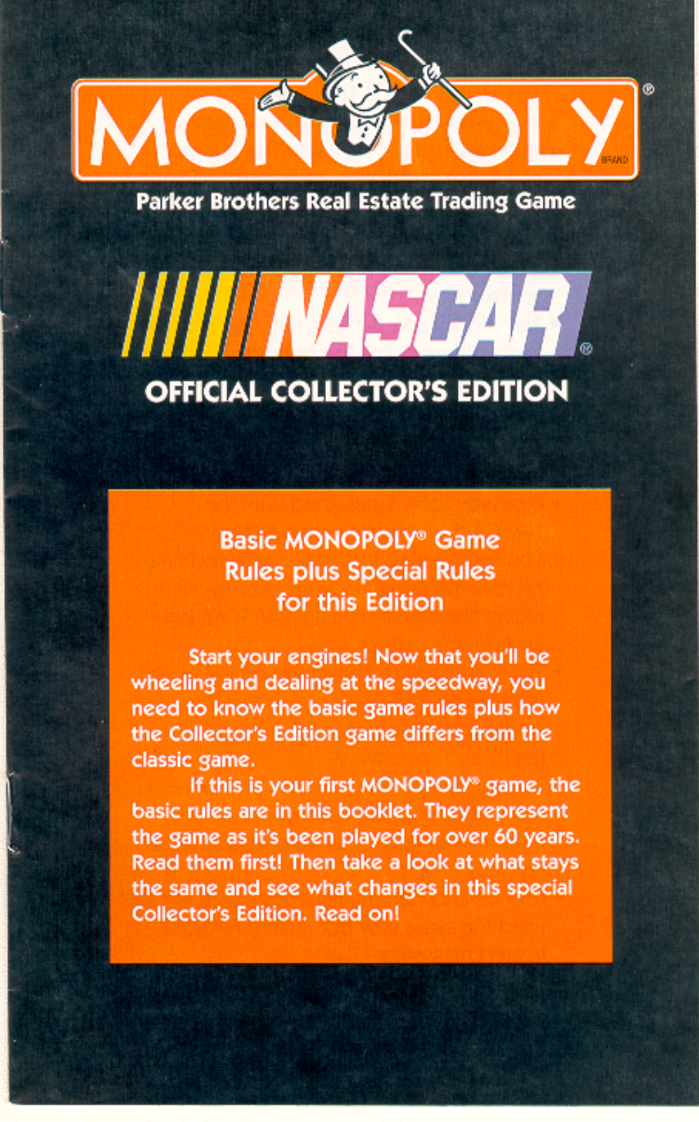 HASBRO Monopoly Nascar User Manual