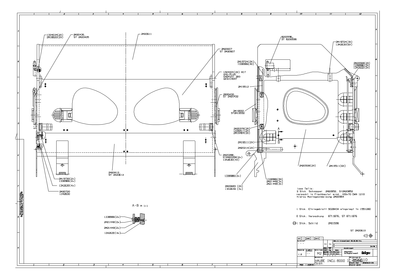 Drager 8000 IC Drawing diagram