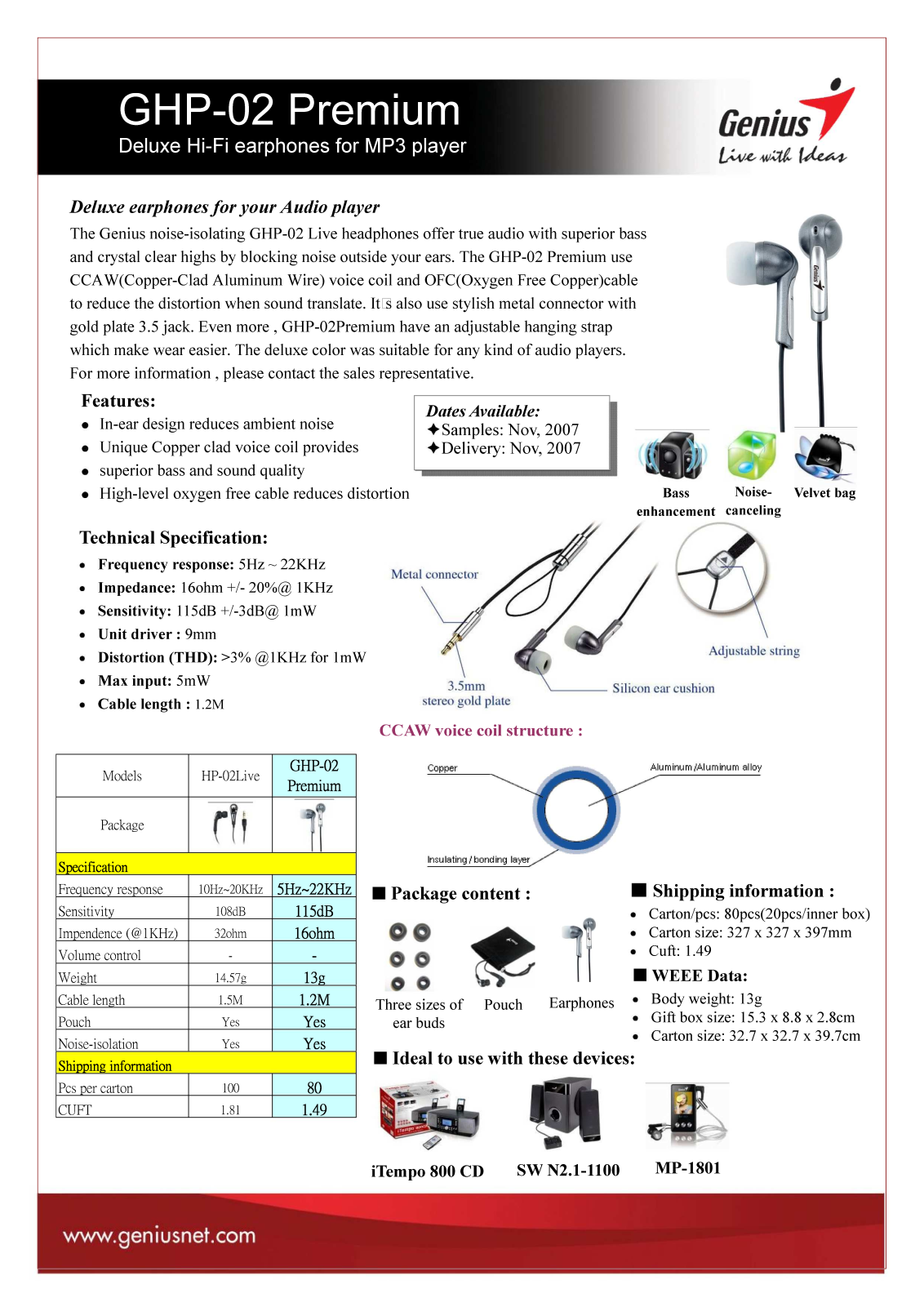 Genius GHP-02 PREMIUM BROCHURE