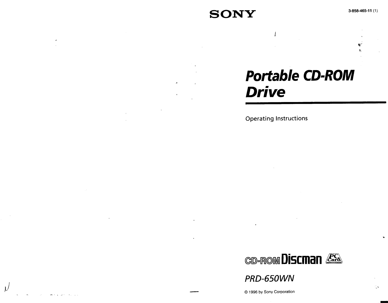 Sony PRD650WN User Manual