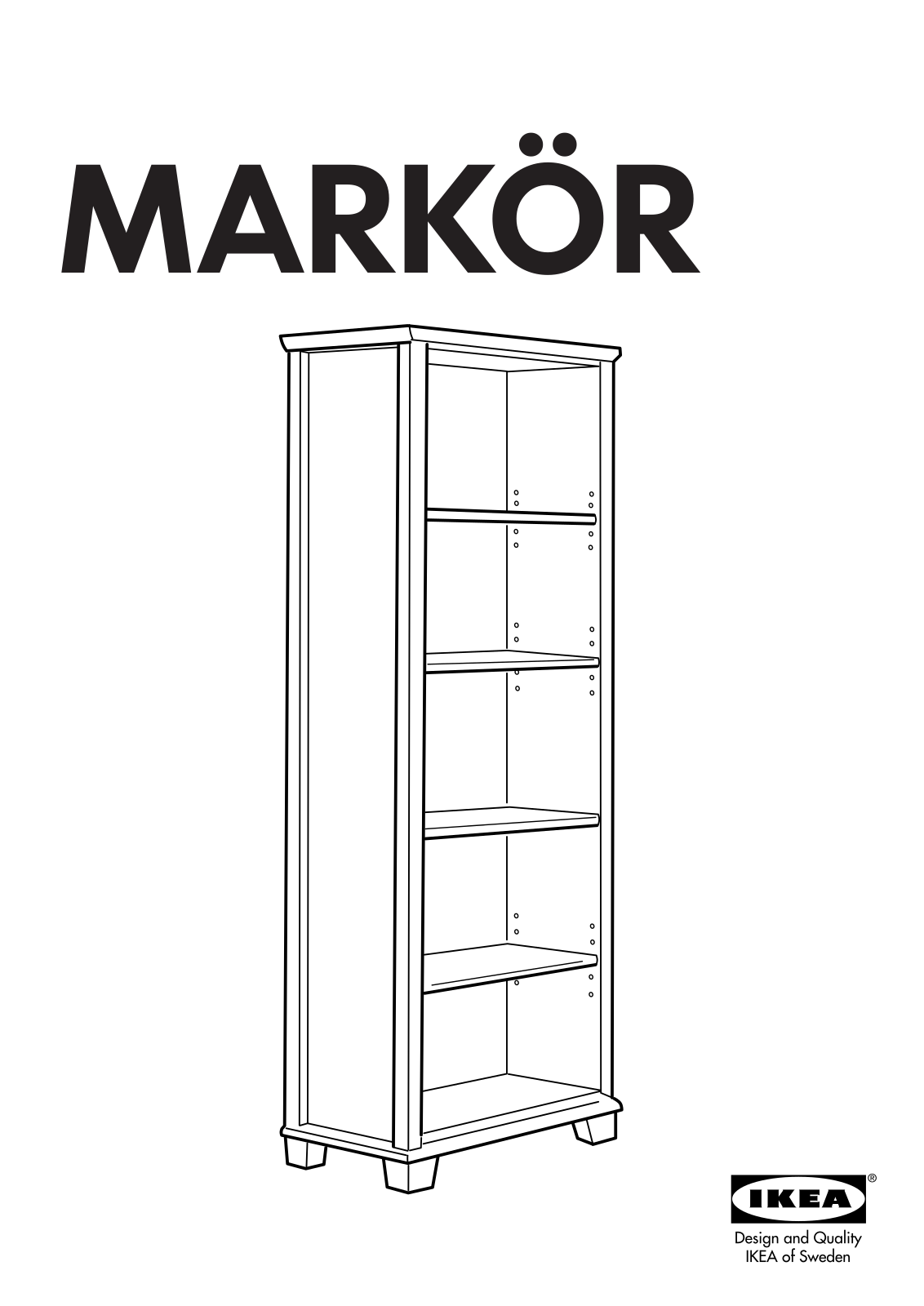 IKEA MARKÖR BOOKCASE 19 5/8X75 5/8