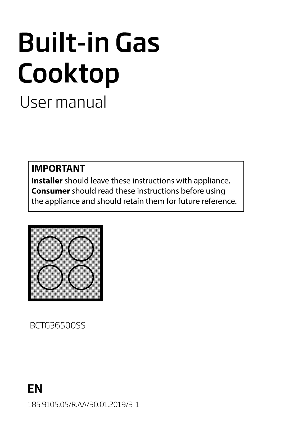 Beko BCTG36500SS User Manual