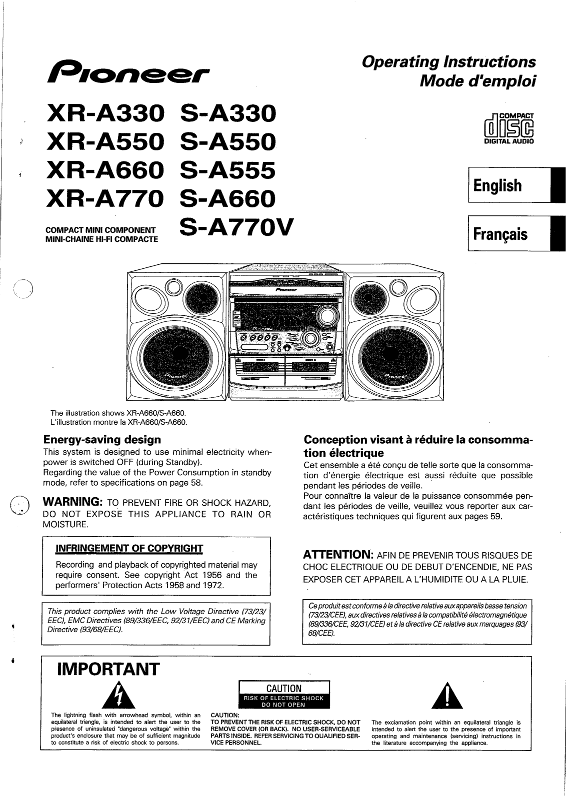 Pioneer S-A330 User Manual