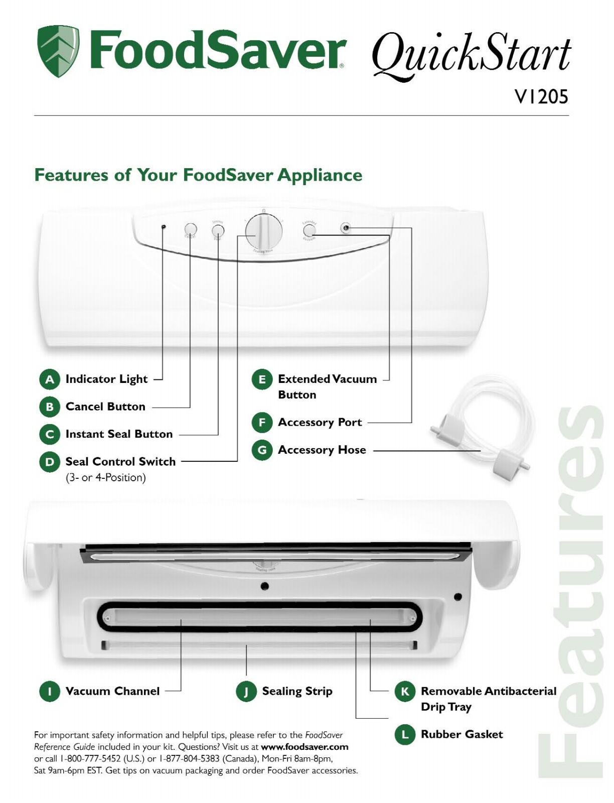 FoodSaver V1205 User Manual