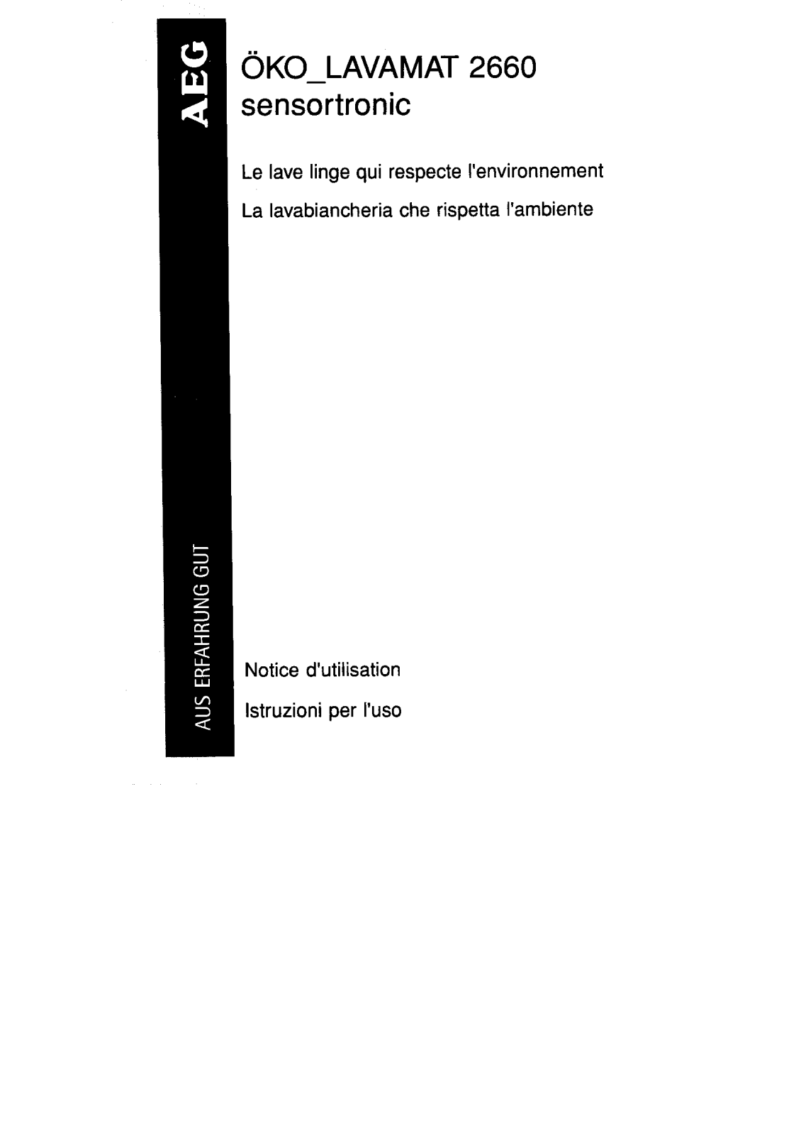 AEG LAV2660 User Manual