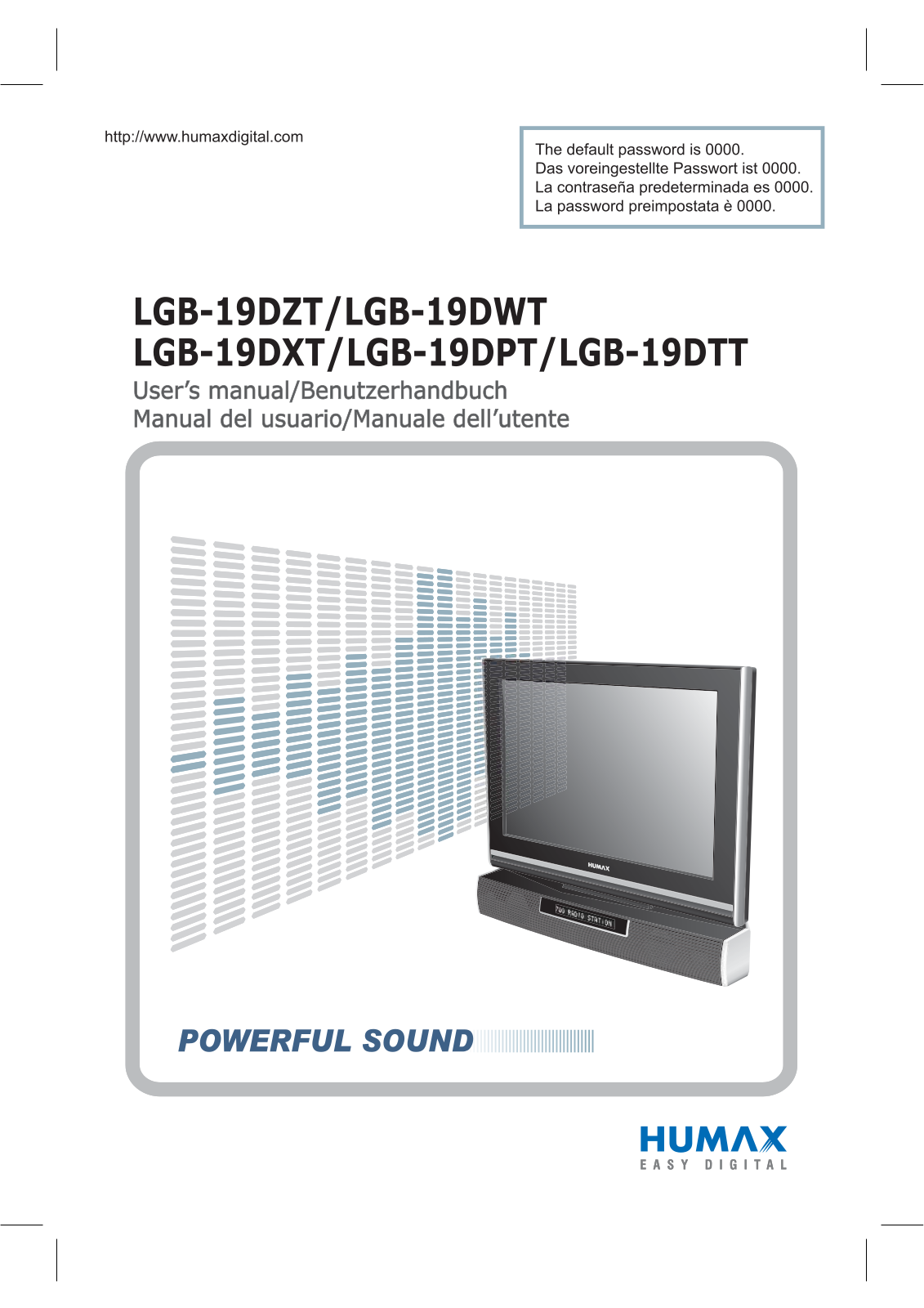 Humax LGB-19DPT, LGB-19DXT, LGB-19DWT, LGB-19DZT, LGB-19DTT User Manual