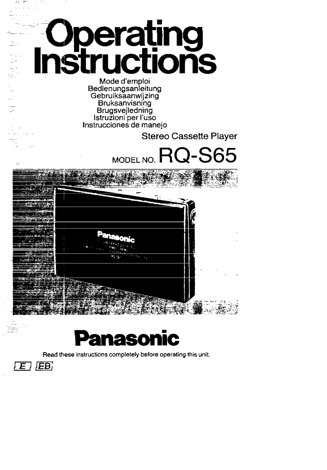 Panasonic RQ-S65 User Manual