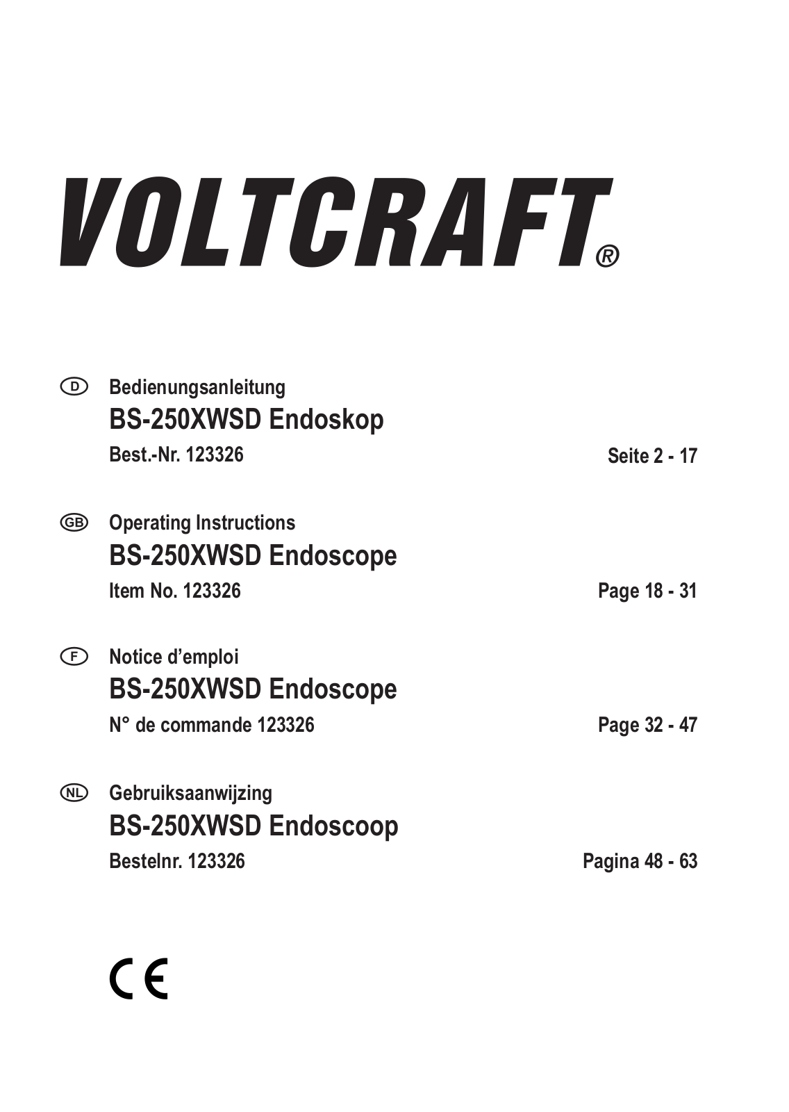 VOLTCRAFT BS-250XWSD User guide