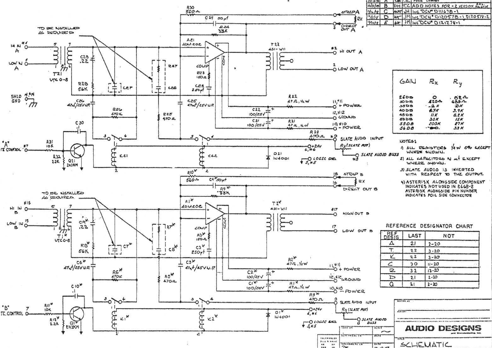 Audio Designs ADM2668 Schematic - ManualMachine.com