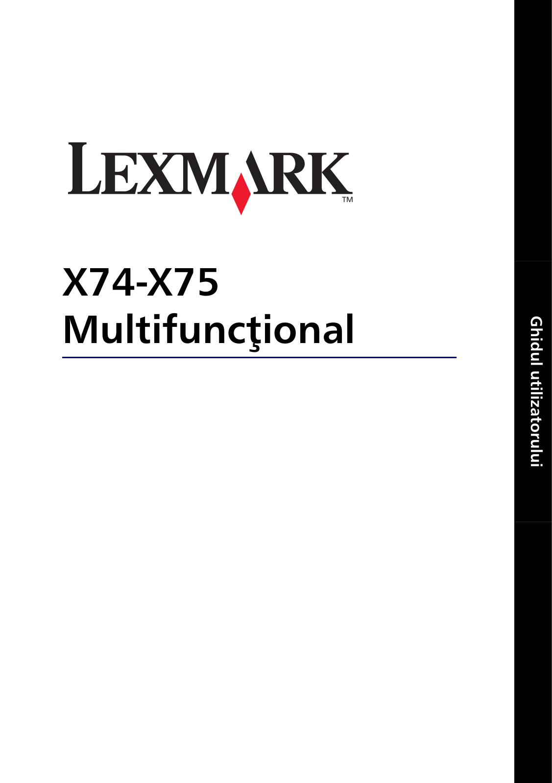 Lexmark X74, X75 User Manual