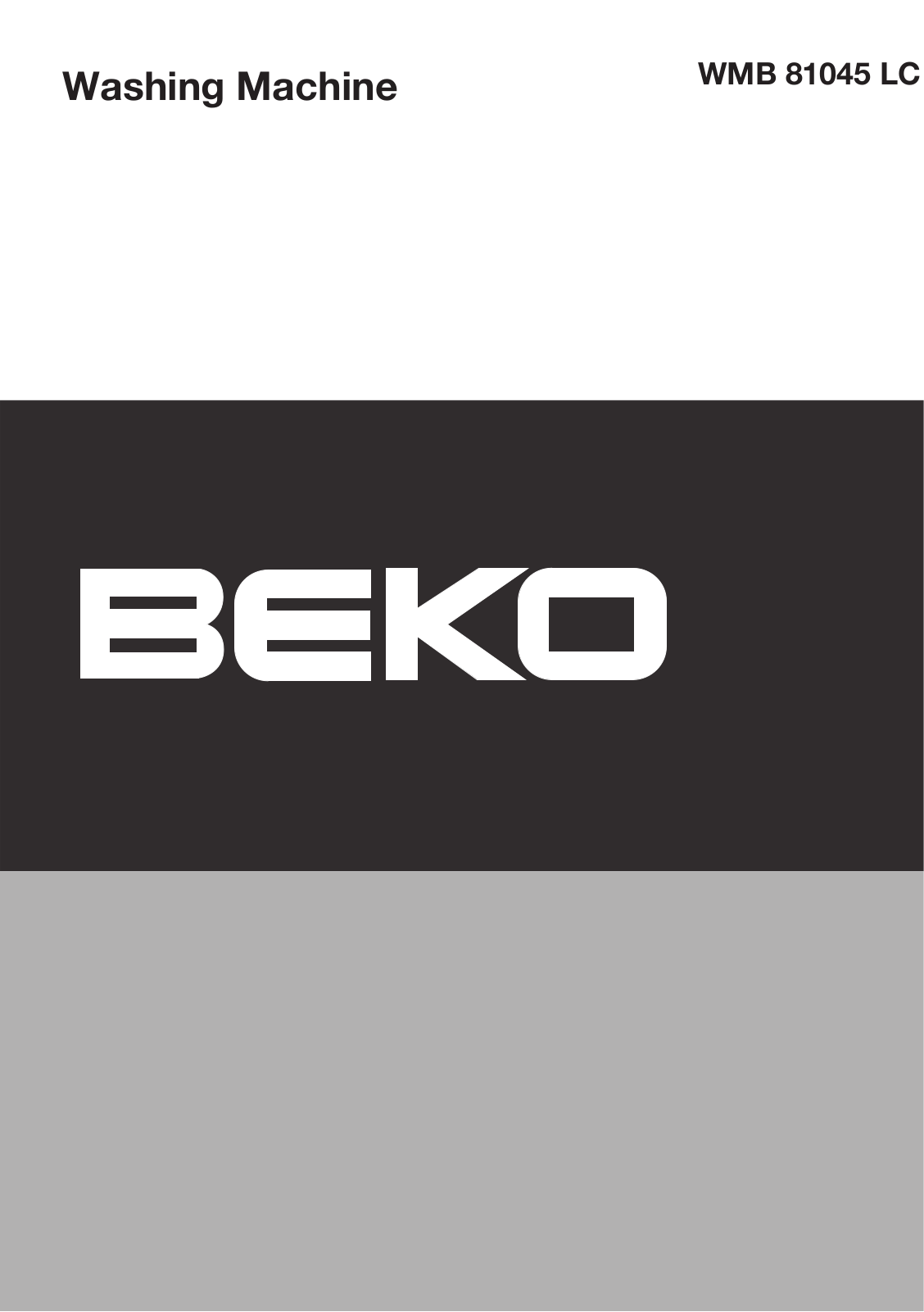 Beko WMB 81045 LC User Manual