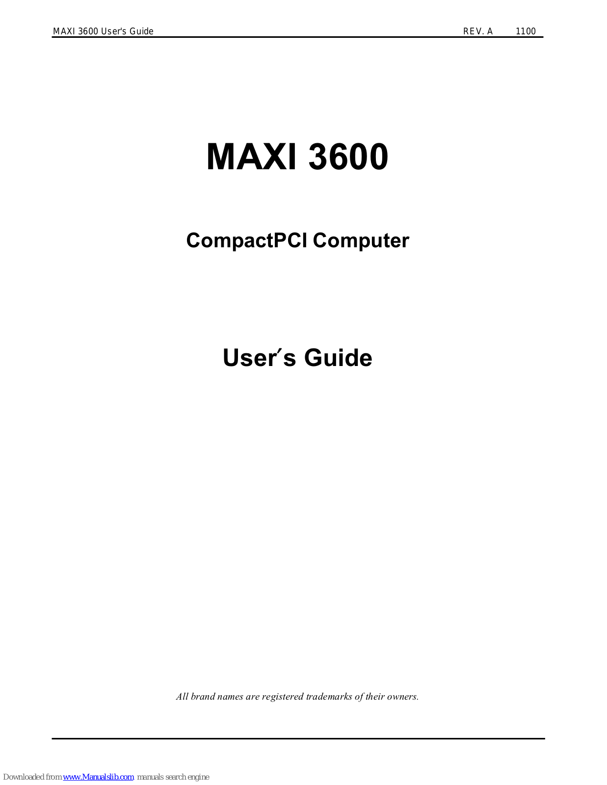 Nexcom MAXI 3600 User Manual - ManualMachine.com