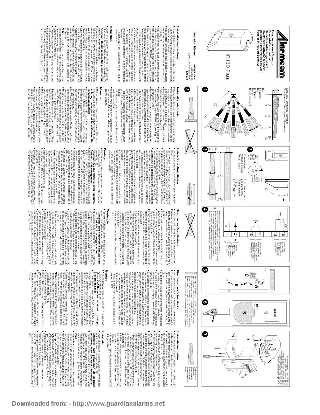 Alarmcom IR130INS User Manual