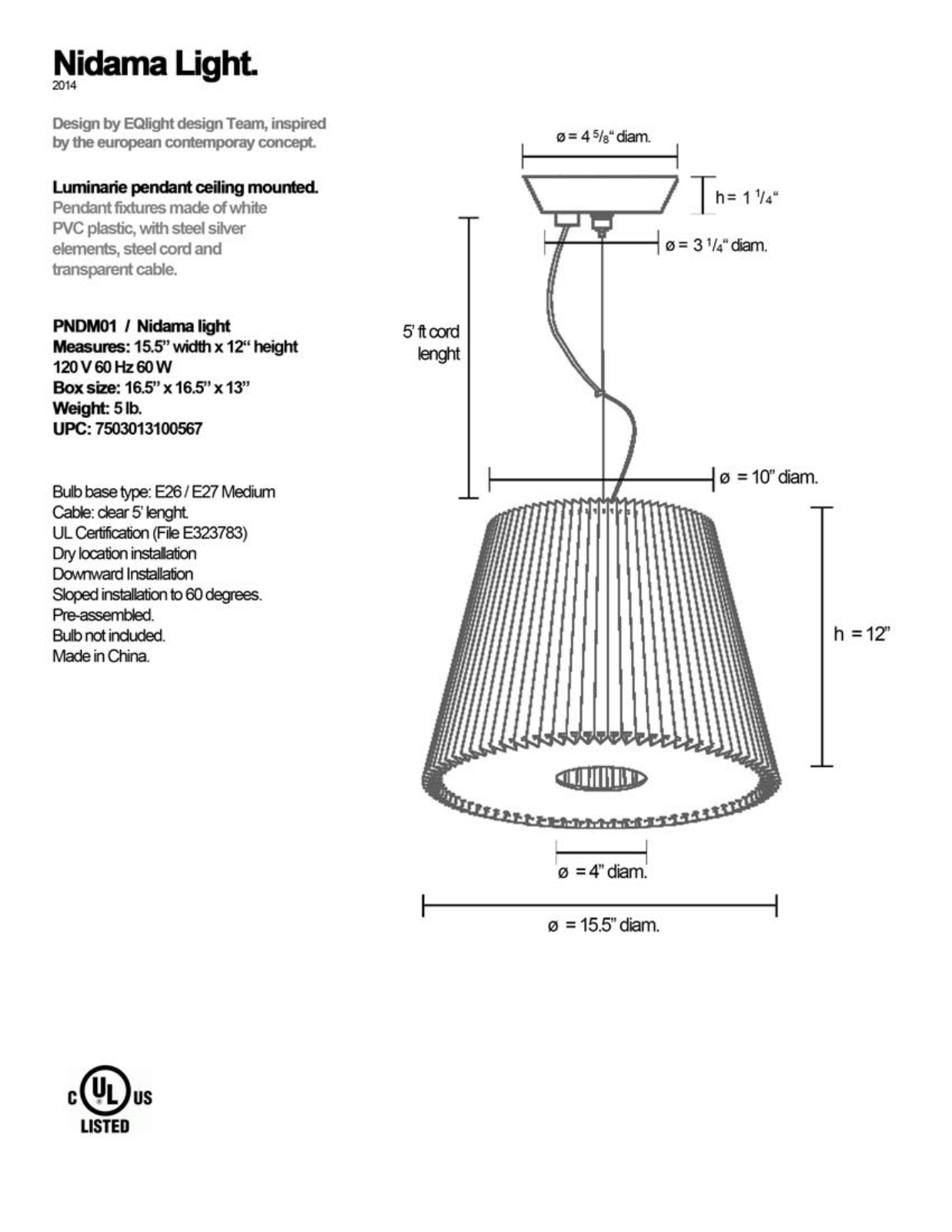 EQLight EQLI1008 Specifications - ManualMachine.com