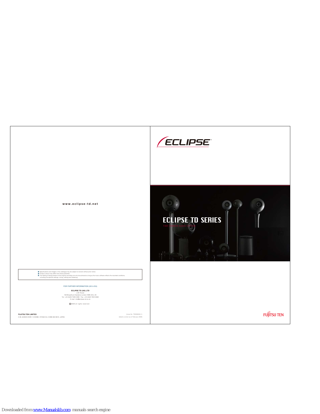 Eclipse TD712z MK2-S, TD712z MK2, TD510 BK, TD510 WH, TD508II SV Brochure