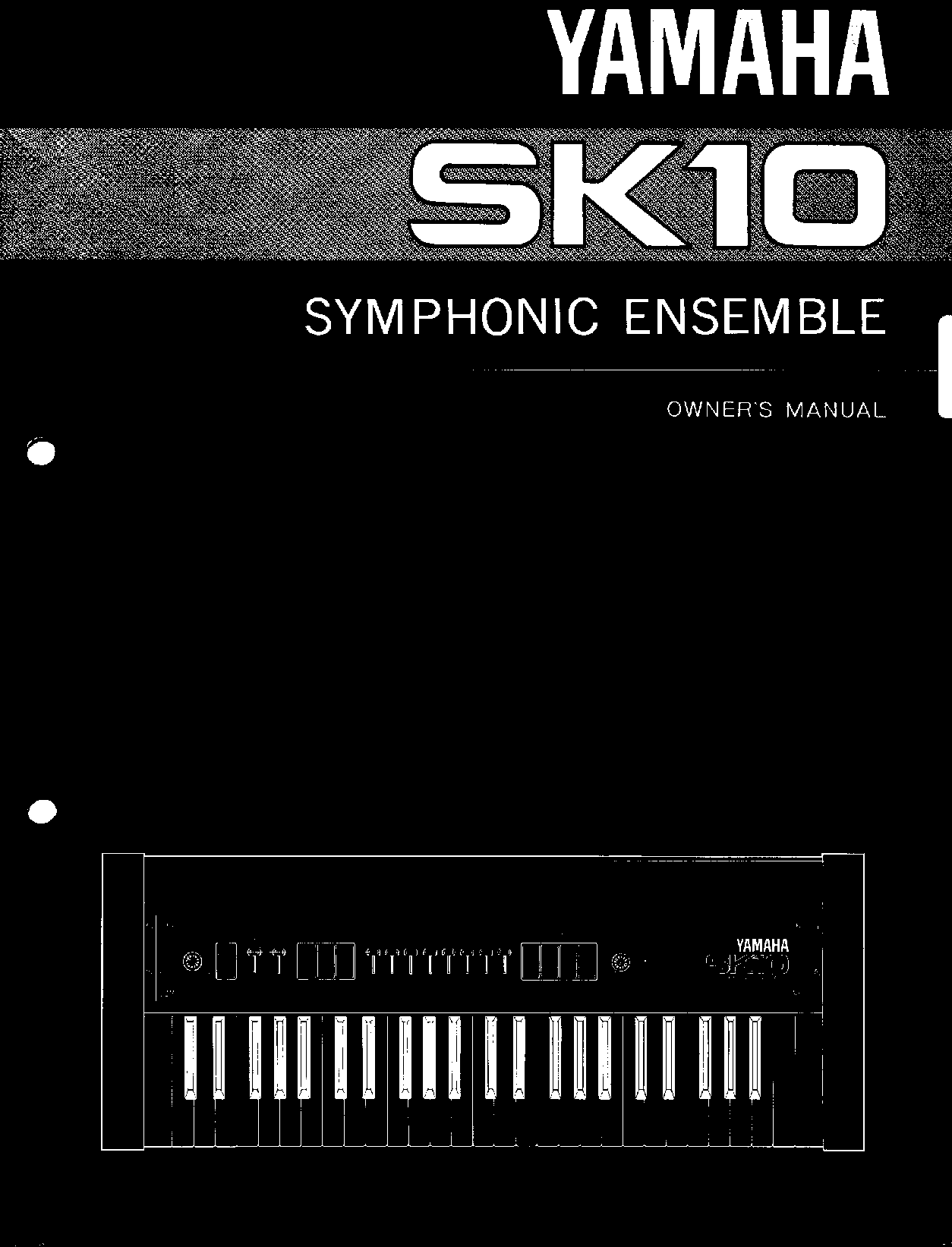 Yamaha SK10 User Manual