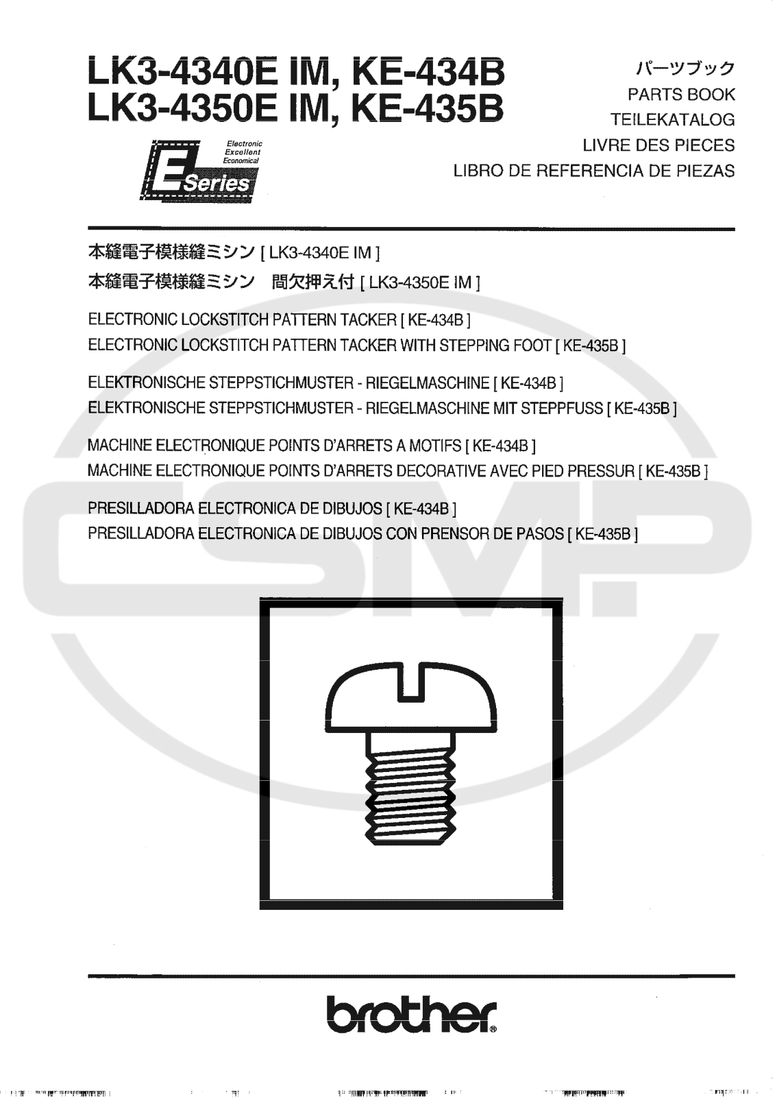 Brother LK3-4340E Parts Book