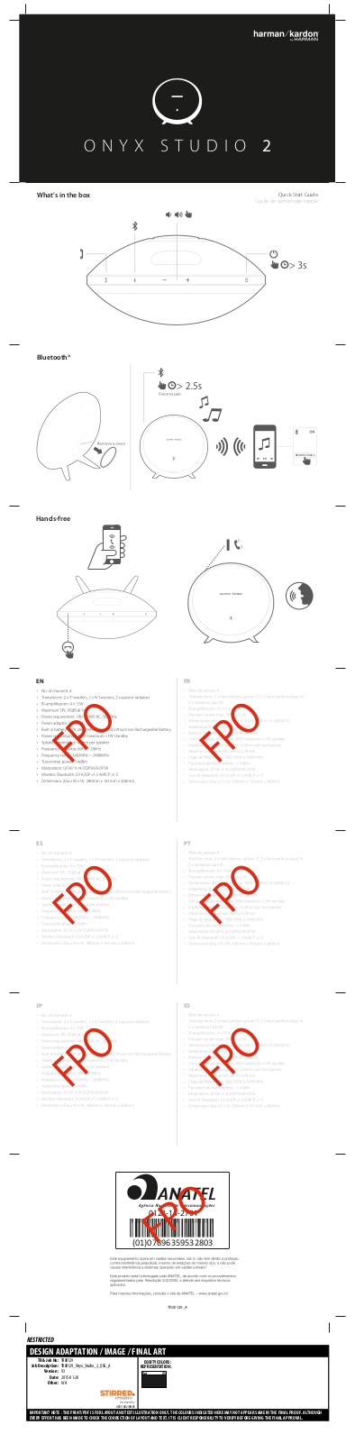 Harman ONYXST2 User Manual